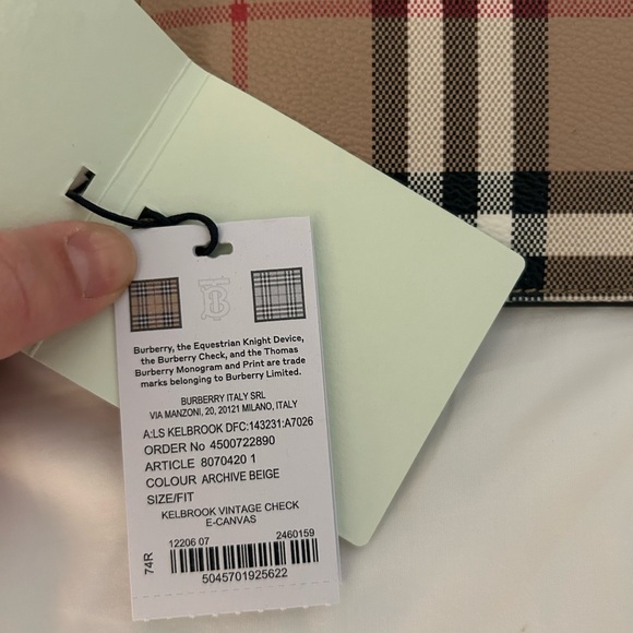 New with Tags - Authentic Burberry Check Strap Coin Case - Picture 3 of 5